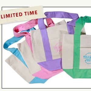 Trader Joe’s Mini Pastel Canvas Tote Bags